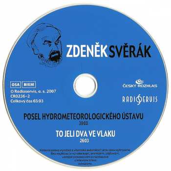 CD Zdeněk Svěrák: Rozhlasové Hry (Posel Hydrometeorologického Ústavu / To Jeli Dva Ve Vlaku)