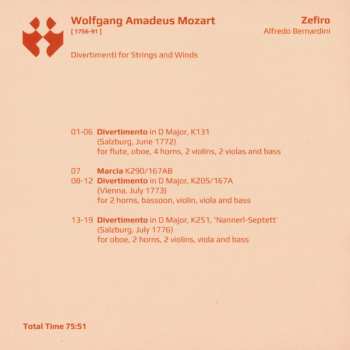6CD/Dobozkészlet Zefiro: The Mozart Collection