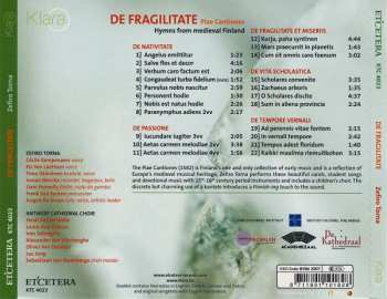 CD Zefiro Torna: De Fragilitate. Piae Cantiones (Hymns From Medieval Finland)