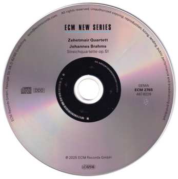 CD Johannes Brahms: Streichquartette Op. 51