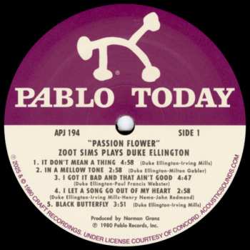 LP Duke Ellington: Passion Flower