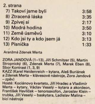 LP Zora Jandová: Tisíckrát