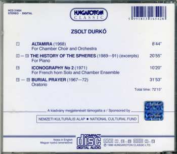 CD Durkó Zsolt: Altamira / The History Of The Spheres / Iconography No. 2 / Burial Prayer