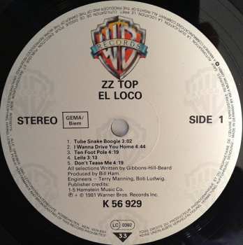 LP ZZ Top: El Loco