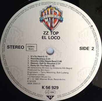 LP ZZ Top: El Loco